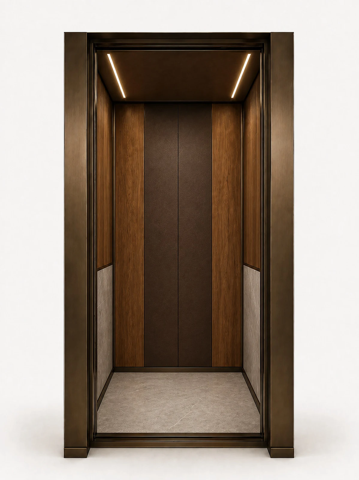 Amberwood lift car interior