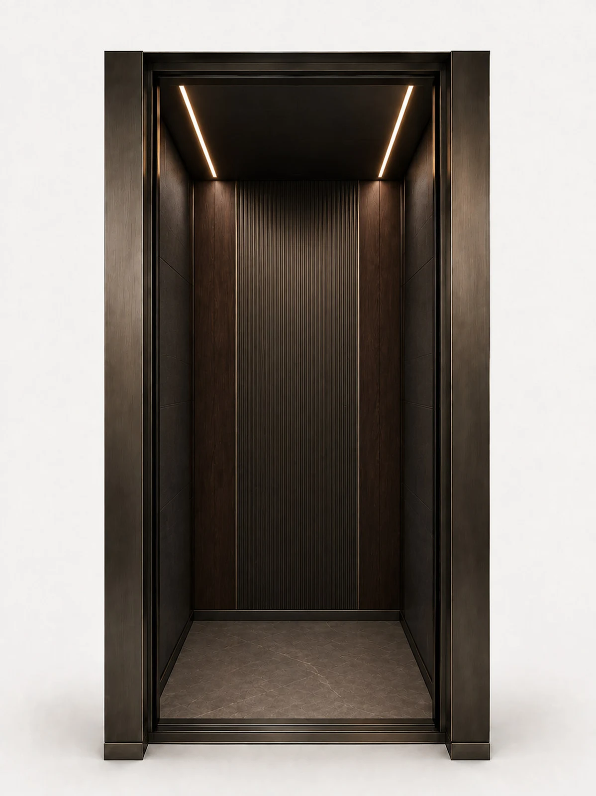 Dark Umber lift car interior